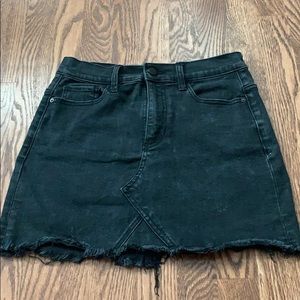SP Black Label black denim skirt